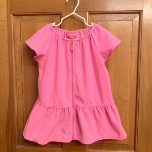 Lilly Pulitzer Illiana swim zip coverup pink 2T/3T xs